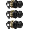 imageProbrico Passage Door Knobs Without Key Black Closet Door Knobs Interior Keyless Door Knob NoLocking Door Knobs 10 PackBlack