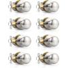 imageProbrico Passage Door Knobs Without Key Black Closet Door Knobs Interior Keyless Door Knob NoLocking Door Knobs 10 PackBrushed Nickel