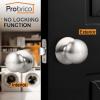 imageProbrico Passage Door Knobs Without Key Black Closet Door Knobs Interior Keyless Door Knob NoLocking Door Knobs 10 PackBrushed Nickel