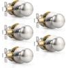 imageProbrico Passage Door Knobs Without Key Black Closet Door Knobs Interior Keyless Door Knob NoLocking Door Knobs 10 PackBrushed Nickel