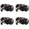 imageProbrico Passage Door Knobs Without Key Black Closet Door Knobs Interior Keyless Door Knob NoLocking Door Knobs 10 PackOil Rubbed Bronze