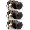 imageProbrico Passage Door Knobs Without Key Black Closet Door Knobs Interior Keyless Door Knob NoLocking Door Knobs 10 PackOil Rubbed Bronze