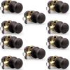 imageProbrico Passage Door Knobs Without Key Black Closet Door Knobs Interior Keyless Door Knob NoLocking Door Knobs 10 PackOil Rubbed Bronze