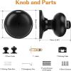 imageProbrico Privacy Door Knobs Black Round Ball Door Knobs Interior Door Knobs Bedroom Bathroom Door knobs Locking Door Knobs Without Key 10 PackBlack