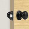 imageProbrico Privacy Door Knobs Black Round Ball Door Knobs Interior Door Knobs Bedroom Bathroom Door knobs Locking Door Knobs Without Key 10 PackBlack