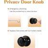 imageProbrico Privacy Door Knobs Black Round Ball Door Knobs Interior Door Knobs Bedroom Bathroom Door knobs Locking Door Knobs Without Key 10 PackBlack