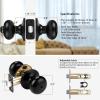 imageProbrico Privacy Door Knobs Black Round Ball Door Knobs Interior Door Knobs Bedroom Bathroom Door knobs Locking Door Knobs Without Key 10 PackBlack