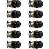imageProbrico Privacy Door Knobs Black Round Ball Door Knobs Interior Door Knobs Bedroom Bathroom Door knobs Locking Door Knobs Without Key 10 PackBlack