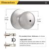 imageProbrico Privacy Door Knobs Black Round Ball Door Knobs Interior Door Knobs Bedroom Bathroom Door knobs Locking Door Knobs Without Key 10 PackBrushed Nickel
