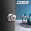 imageProbrico Privacy Door Knobs Black Round Ball Door Knobs Interior Door Knobs Bedroom Bathroom Door knobs Locking Door Knobs Without Key 10 PackBrushed Nickel
