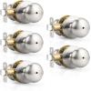 imageProbrico Privacy Door Knobs Black Round Ball Door Knobs Interior Door Knobs Bedroom Bathroom Door knobs Locking Door Knobs Without Key 10 PackBrushed Nickel