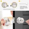 imageProbrico Privacy Door Knobs Black Round Ball Door Knobs Interior Door Knobs Bedroom Bathroom Door knobs Locking Door Knobs Without Key 10 PackBrushed Nickel