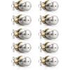 imageProbrico Privacy Door Knobs Black Round Ball Door Knobs Interior Door Knobs Bedroom Bathroom Door knobs Locking Door Knobs Without Key 10 PackBrushed Nickel