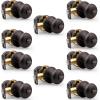 imageProbrico Privacy Door Knobs Black Round Ball Door Knobs Interior Door Knobs Bedroom Bathroom Door knobs Locking Door Knobs Without Key 10 PackOil Rubbed Bronze