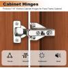 imageProbrico Soft Opening Kitchen Cabinet Hinges 50 Pairs 100 Pack Satin Nickel Face Frame Mounting Concealed Hinges for Kitchen Cupboard Hardware with Mounting Screws50