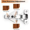 imageProbrico Soft Opening Kitchen Cabinet Hinges 50 Pairs 100 Pack Satin Nickel Face Frame Mounting Concealed Hinges for Kitchen Cupboard Hardware with Mounting Screws50