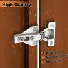 imageProbrico Soft Opening Kitchen Cabinet Hinges 50 Pairs 100 Pack Satin Nickel Face Frame Mounting Concealed Hinges for Kitchen Cupboard Hardware with Mounting Screws50