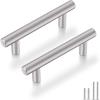 imageProbrico 50 Pack 5quot Hole Center Solid Brushed Nickel Stainless Steel Kitchen Cabinet Handles Modern Euro T Bar Pulls Kitchen Cupboard Handles Dresser Drawer Pulls 735quot LengthFurniture Hardwarehole center 3