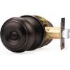 imageProbrico Black Door Knobs for Bedroom Bathroom Interior Door Knob with Round Ball Matte Black Privacy Door Knob 6 PackOil Rubbed Bronze