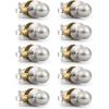 imageProbrico Closet Door Knob Brushed Nickel Passage Door Knob Without Key Interior Door Knob NoLocking Door Knob for Hallway 10 PackBrushed Nickel
