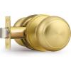 imageProbrico Interior Door Knob for Hallway Black Door Knobs Closet Door Knob Passage Door Knob with Round Ball Knob 6 PackBrushed Brass