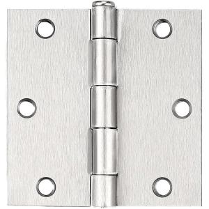imageProbrico Interior Black Door Hinges 35 X 35 Inch Door Hinges with Square Corners Black Hinges for Doors 12 PackBrushed Nickel