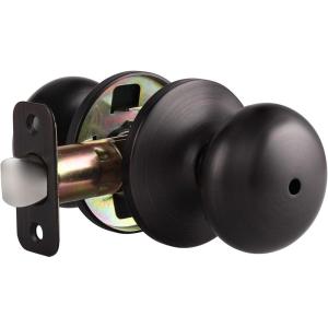 imageProbrico Keyless Privacy Door Knobs Bedroom Bathroom Locking Door Knob Brushed Nickel Door Knob with Lock No Key Modern Flat Ball Interior Door Handles 10 PackOil Rubbed Bronze