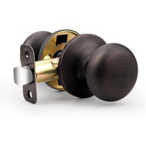 imageProbrico Passage Door Knobs Without Key Black Closet Door Knobs Interior Keyless Door Knob NoLocking Door Knobs 10 PackOil Rubbed Bronze