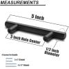 imageProbrico 1 Pair Clip On Full Overlay Frameless Hinges ampamp 25 Pack 3 inch Hole Center Black Cabinet Pulls Furniture Cabinet Door Concealed Hinges Drawer Pulls Euro T Bar Handles