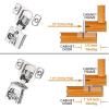 imageProbrico 1 Pair2 Pieces Soft Close 114 Inch Overlay Cabinet Door Hinges 105 Degree Opening Angel Concealed Kitchen Cupboard Hinges10