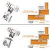 imageProbrico 1 Pair2 Pieces Soft Close 114 Inch Overlay Cabinet Door Hinges 105 Degree Opening Angel Concealed Kitchen Cupboard Hinges60