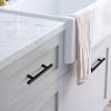 imageProbrico 10 Pack  35 Cabinet Pulls Black Stainless Steel Kitchen Drawer Pulls Cabinet Pulls ampamp 12 Pack 3 Inch Hole to Hole Center Black Kitchen Cabinet Pulls