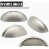 imageProbrico 30 Pack 3 Inch Euro T Bar Cabinet Pulls and 10 Pack 3 Inch Cup Pulls Satin Nickel Drawer Pulls Knobs Bundle