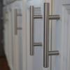 imageProbrico 30 Pack 3 Inch Euro T Bar Cabinet Pulls and 10 Pack 3 Inch Cup Pulls Satin Nickel Drawer Pulls Knobs Bundle