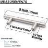 imageProbrico 30 Pack 3 Inch Euro T Bar Cabinet Pulls and 30 Pack Single Hole Cabinet Knobs Bundle Stainless Steel Kitchen Cabinet Handles Satin Nickel Drawer Pulls Knobs