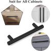 imageProbrico 5 Pack 5 Inch Hole to Hole Black Kitchen Cabinet Pulls ampamp 15 Pack  312 Cabinet Pulls Black Stainless Steel Kitchen Drawer Pulls Cabinet Pulls