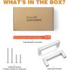 imageProbrico 50 Pack Satin Nickel Stainless Steel Square Bar Kitchen Cupboard Handles 5 Inch Hole Centers Cabinet Drawer Dresser Bedroom Bathroom Pulls 55 Inch Total LengthBrushed Nickel