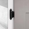 imageProbrico Satin Nickel Cabinet Hinges 38 Inch Overlay Door Hinges for Kitchen Cabinets  5 Pair10 Pieces Decorative Self Closing Cupboard Hinges Face MountMatte Black