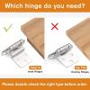 imageProbrico Satin Nickel Cabinet Hinges 38 Inch Overlay Door Hinges for Kitchen Cabinets  5 Pair10 Pieces Decorative Self Closing Cupboard Hinges Face MountNickel