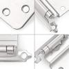 imageProbrico Satin Nickel Cabinet Hinges 38 Inch Overlay Door Hinges for Kitchen Cabinets  5 Pair10 Pieces Decorative Self Closing Cupboard Hinges Face MountNickel