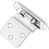 imageProbrico Satin Nickel Cabinet Hinges 38 Inch Overlay Door Hinges for Kitchen Cabinets  5 Pair10 Pieces Decorative Self Closing Cupboard Hinges Face MountNickel