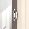imageProbrico Satin Nickel Cabinet Hinges 38 Inch Overlay Door Hinges for Kitchen Cabinets  5 Pair10 Pieces Decorative Self Closing Cupboard Hinges Face MountNickel