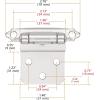 imageProbrico Satin Nickel Cabinet Hinges 38 Inch Overlay Door Hinges for Kitchen Cabinets  5 Pair10 Pieces Decorative Self Closing Cupboard Hinges Face MountNickel