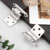 imageProbrico Satin Nickel Cabinet Hinges 38 Inch Overlay Door Hinges for Kitchen Cabinets  5 Pair10 Pieces Decorative Self Closing Cupboard Hinges Face MountNickel