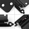 imageProbrico Satin Nickel Cabinet Hinges 38 Inch Overlay Door Hinges for Kitchen Cabinets  5 Pair10 Pieces Decorative Self Closing Cupboard Hinges Face MountMatte Black