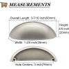 imageProbrioco 12 Pack 3quot Drawer Pulls Satin Nickel Cabinet Cup Pulls ampamp 15 Pack 1316 inch Nickel Kitchen Cabinet Knobs Round Kitchen Drawer Dresser Handles Kithchen Cabinets Pulls and Knobs for Bedroom