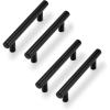 imageProbrico 10 Pack  35 Cabinet Pulls Black Stainless Steel Kitchen Drawer Pulls Cabinet Pulls ampamp 12 Pack 3 Inch Hole to Hole Center Black Kitchen Cabinet Pulls