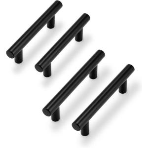 imageProbrico 12 Pack 3 Inch Hole to Hole Black Kitchen Cabinet Pulls ampamp 15 Pack  312 Cabinet Pulls Black Stainless Steel Kitchen Drawer Pulls Cabinet Pulls