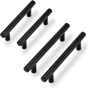 imageProbrico 5 Pack 5 Inch Hole to Hole Black Kitchen Cabinet Pulls ampamp 15 Pack  312 Cabinet Pulls Black Stainless Steel Kitchen Drawer Pulls Cabinet Pulls