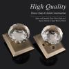 imageProbrico Antique Bronze Door Knob Set Keyless Interior Door Knobs with Round Diamond Shape Crystal Glass Heavy Duty Passage Door Knobs for Closet and Hall Doors 1 Pack